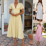 Fashion Puff Sleeve Long Dress For Women Clothing