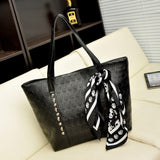 Ladies Skull Printed Large Capacity Waterproof Solid Messenger Totes