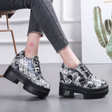 Frühling Neue Dickbesohlte Erhöhte Camouflage Einzelstiefel
