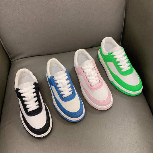 Scarpe da panda in bianco e nero, scarpe con plateau abbinate, scarpe sportive casual, scarpe con lacci da donna