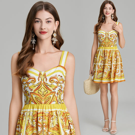 Süßes Camisole-Kleid mit Print