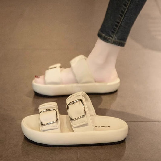 Sommer Hausschuhe für Damen mit dicken Sohlen, lässig, rutschfest