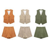 Tanktop aus Leinenmischung für Damen, lässig